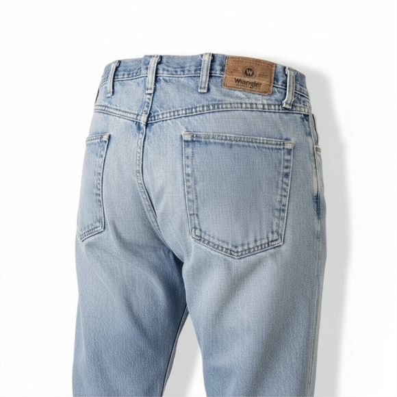 Vintage Wrangler Regular Fit Light Wash Jeans - Men's 38x34 - Picture 4 of 4